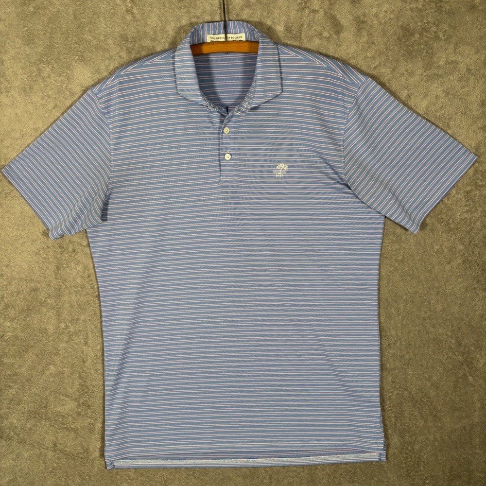 Holderness & Bourne The Mitchell Nevis Tailored Fit Striped Golf Polo Mens L